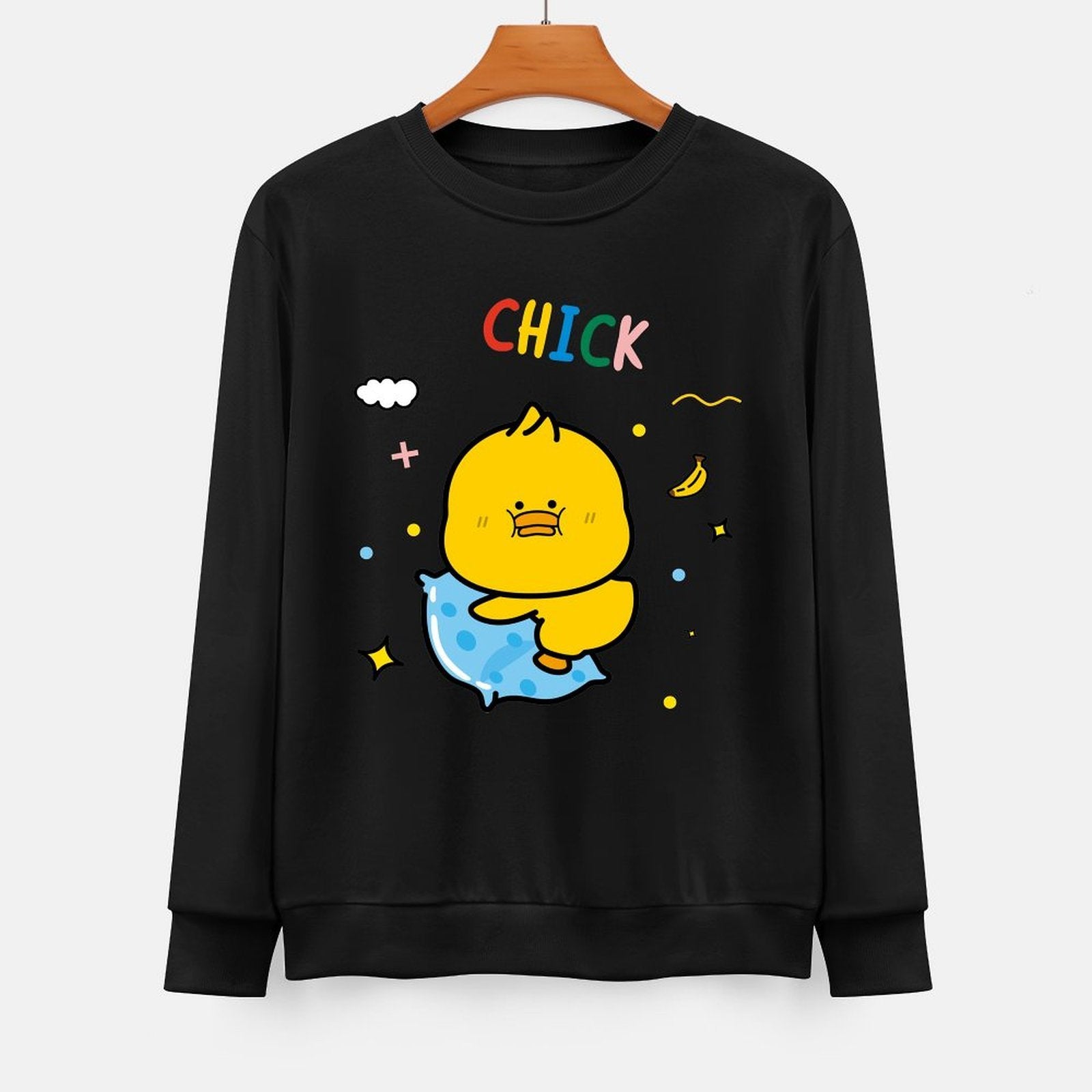 Front Patterned Long Sleeve TopHeavyweight Sport